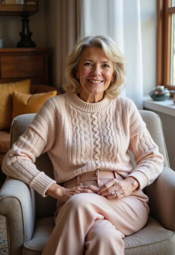 27 Medium Shaggy Hairstyles for Over 60 That Shine - 18. Rounded Shaggy Layers