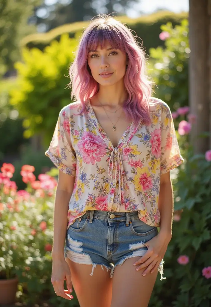 27 Shaggy Haircuts That Are Making a Comeback - 17. Vibrant Color Shag