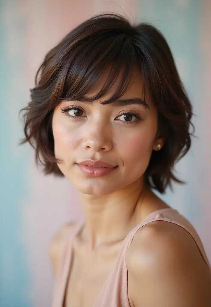 27 Short Hair Styles That Make a Statement - 24. Cropped Cut with Side Swept Bangs