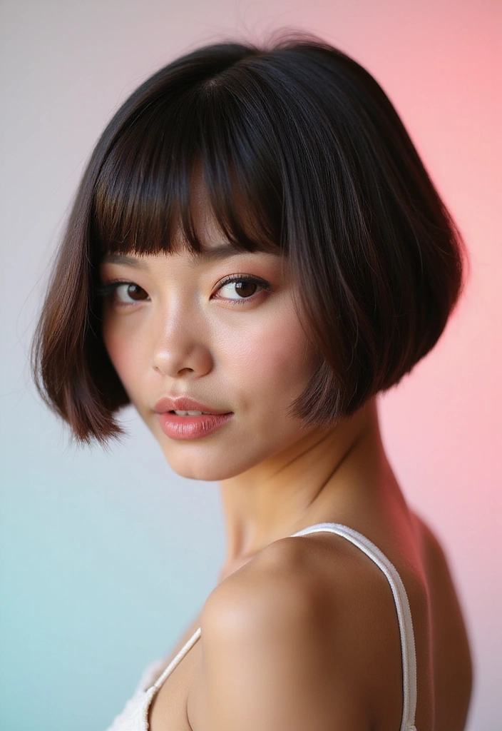 27 Short Hair Styles That Make a Statement - 25. Bob with Blunt Fringe