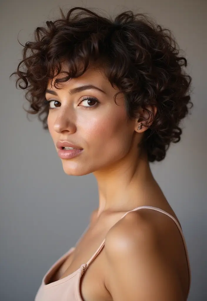 27 Stylish Hairstyles Short Haircuts You’ll Want to Copy - 16. The Curly Tapered Cut