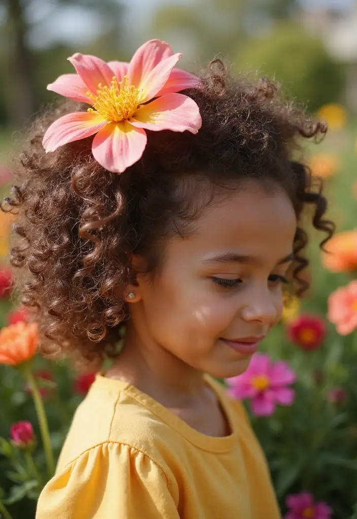 28 Adorable Hair Styles for Kids That Will Melt Your Heart - 15. Curly Updo