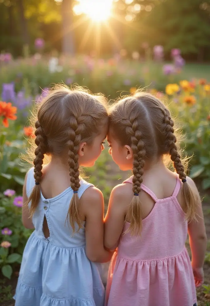 28 Adorable Hair Styles for Kids That Will Melt Your Heart - 2. Double Dutch Braids