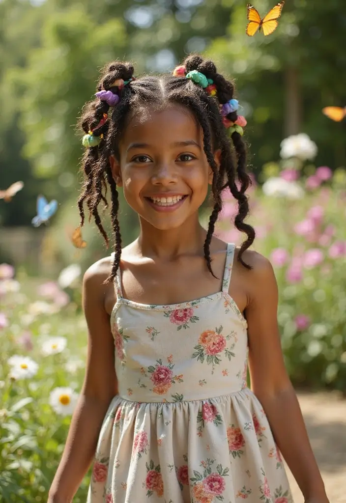 28 Adorable Hair Styles for Kids That Will Melt Your Heart - 21. Hair Rings