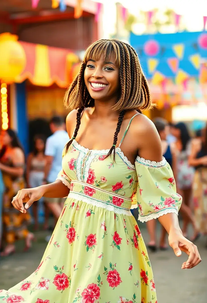 28 Bob with Curtain Bangs That Are Stylish - 13. Braided Bob with Curtain Bangs