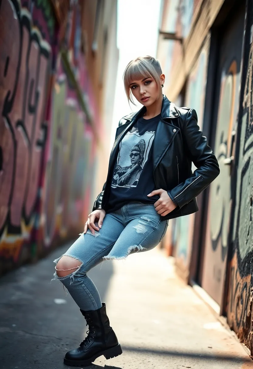 28 Bob with Curtain Bangs That Are Stylish - 19. Edgy Undercut Bob