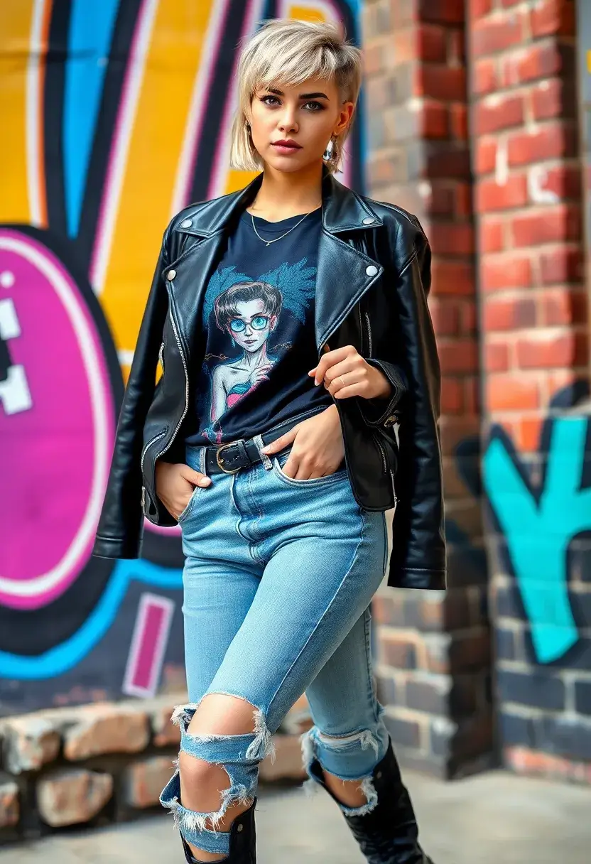 28 Bob with Curtain Bangs That Are Stylish - 23. Edgy Pixie Bob with Curtain Bangs