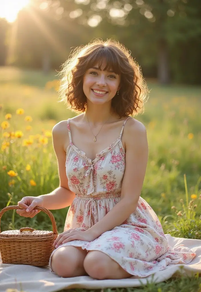 28 Bob with Curtain Bangs That Are Stylish - 3. Chic Curly Bob