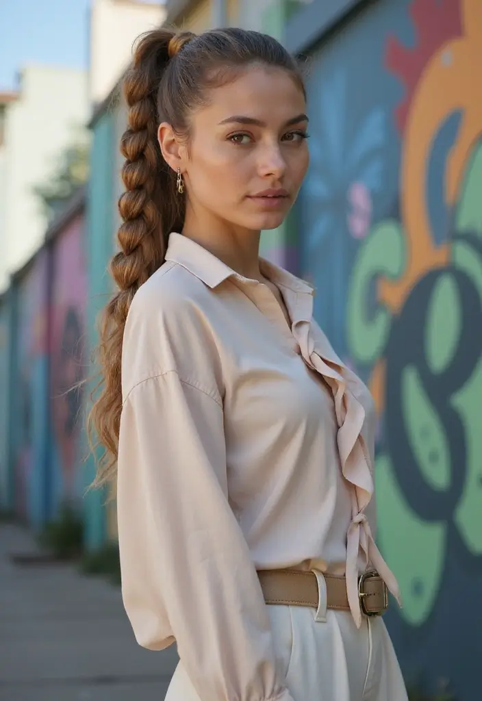 28 Chic Ponytail Ideas for Eco-Conscious Fashionistas - 7. Knotted Ponytail