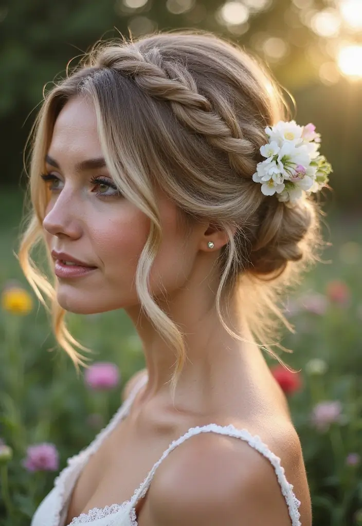 28 Easy Hairstyles Updo Styles for Any Event - 10. Twisted Side Braid Updo