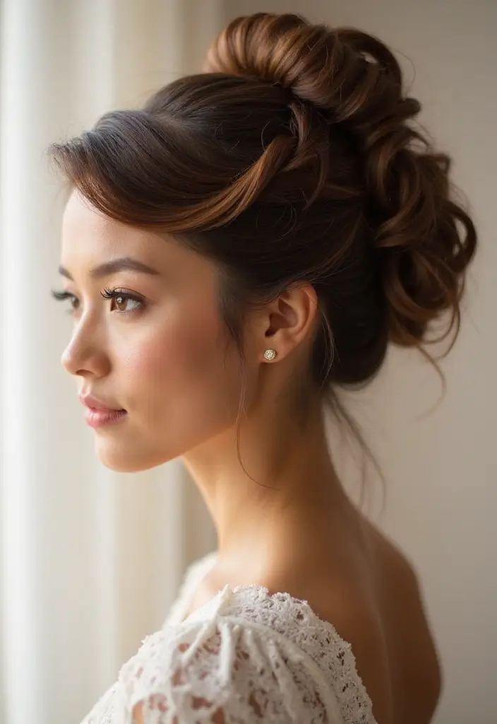 28 Easy Hairstyles Updo Styles for Any Event - 12. Simple Rolled Updo