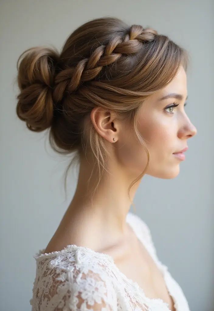 28 Easy Hairstyles Updo Styles for Any Event - 19. Braided Bun