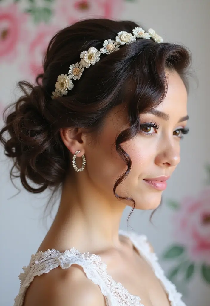 28 Easy Hairstyles Updo Styles for Any Event - 20. Curly Updo with Headband