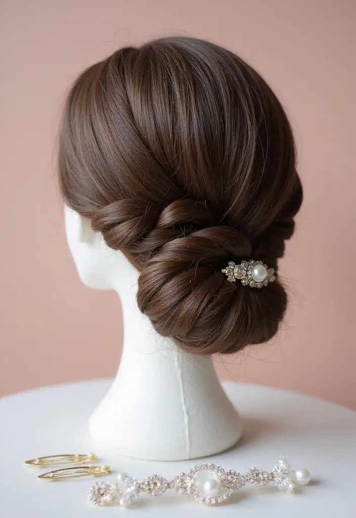 28 Easy Hairstyles Updo Styles for Any Event - 3. Twisted Low Bun