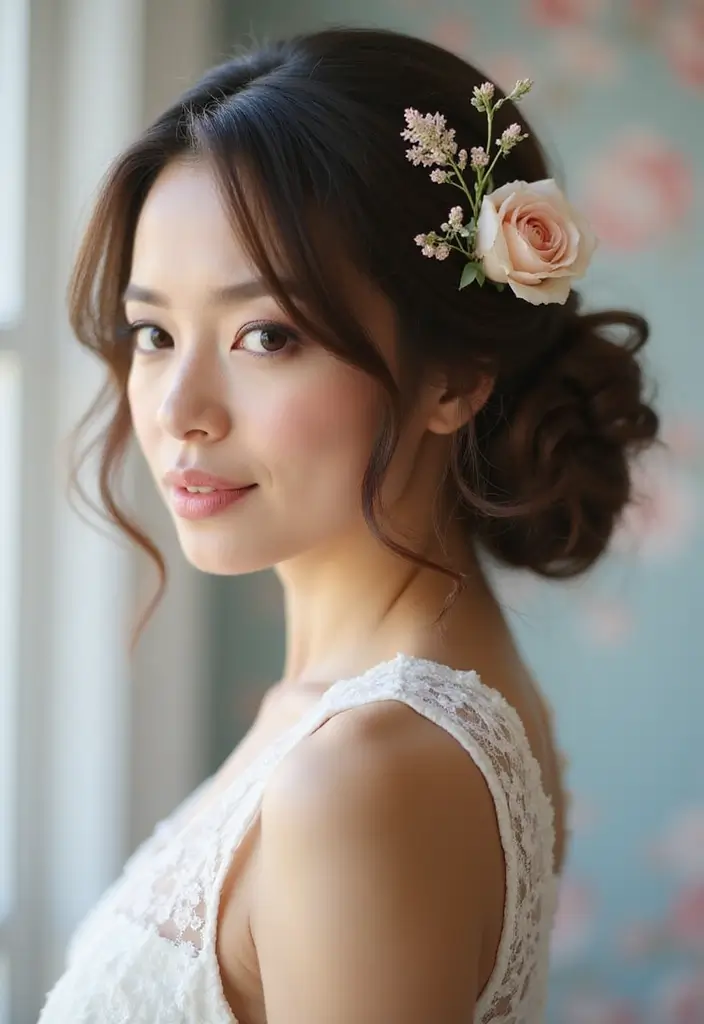 28 Easy Hairstyles Updo Styles for Any Event - 5. Side Swept Updo