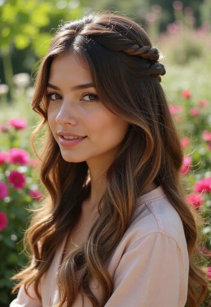 28 Easy Hairstyles Updo Styles for Any Event - 8. Half-Up, Half-Down Twist