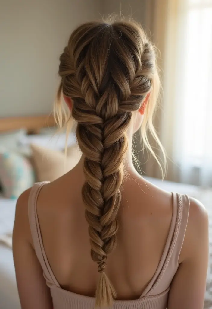 28 Easy Hairstyles to Sleep In Without Messing Up Your Hair - 20. Dutch Braid