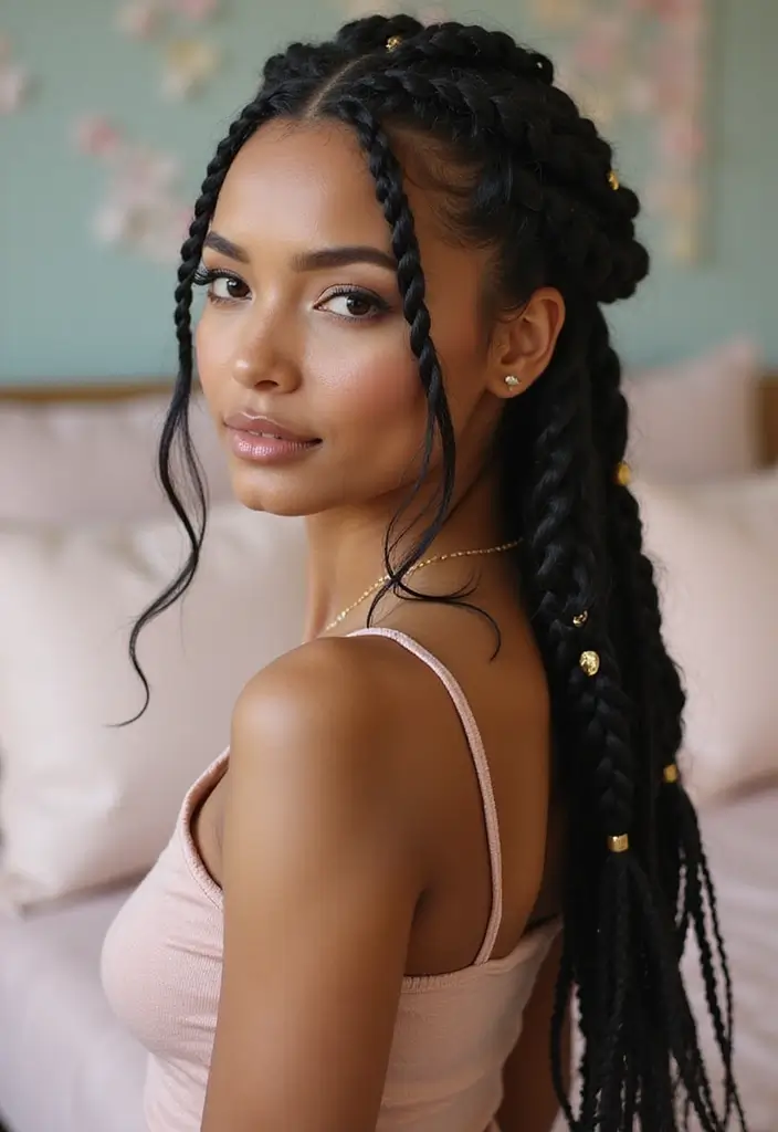 28 Easy Hairstyles to Sleep In Without Messing Up Your Hair - 28. Intertwined Braids