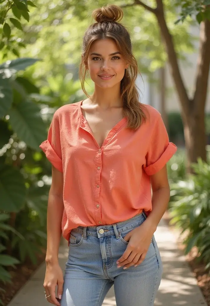 28 Effortless Boho Hairstyles for Medium Length Hair Easy to Style - 19. Simple Loose Knot