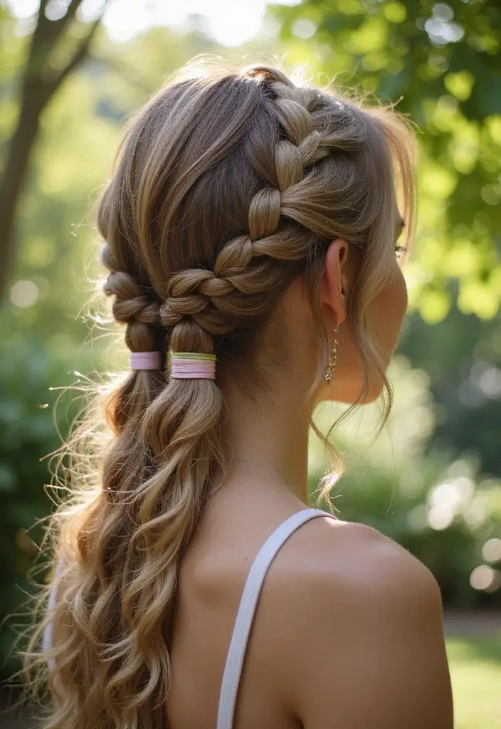28 Effortless Boho Hairstyles for Medium Length Hair Easy to Style - 24. Loop Braid