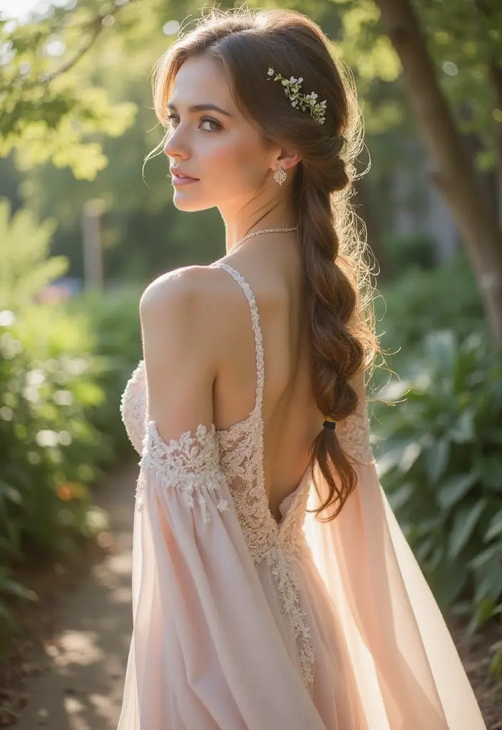 28 Effortless Boho Hairstyles for Medium Length Hair Easy to Style - 25. Halo Braid