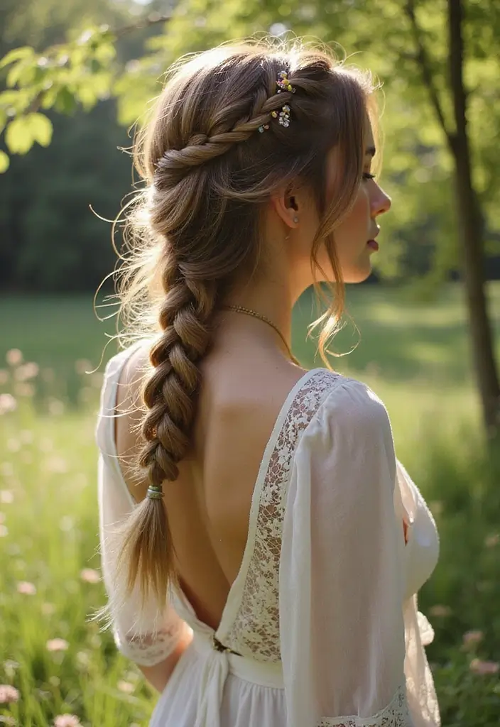 28 Effortless Boho Hairstyles for Medium Length Hair Easy to Style - 7. Loose Fishtail Braid