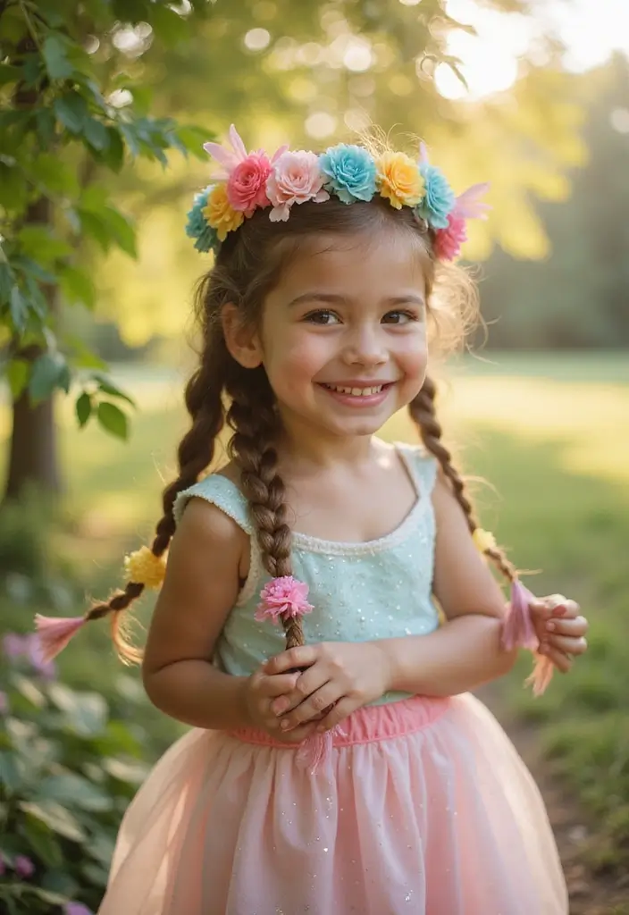 28 Hair Styles Kids Will Love Wearing - 1. Creative Crown Braid