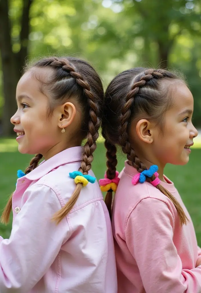 28 Hair Styles Kids Will Love Wearing - 2. Double Dutch Braids