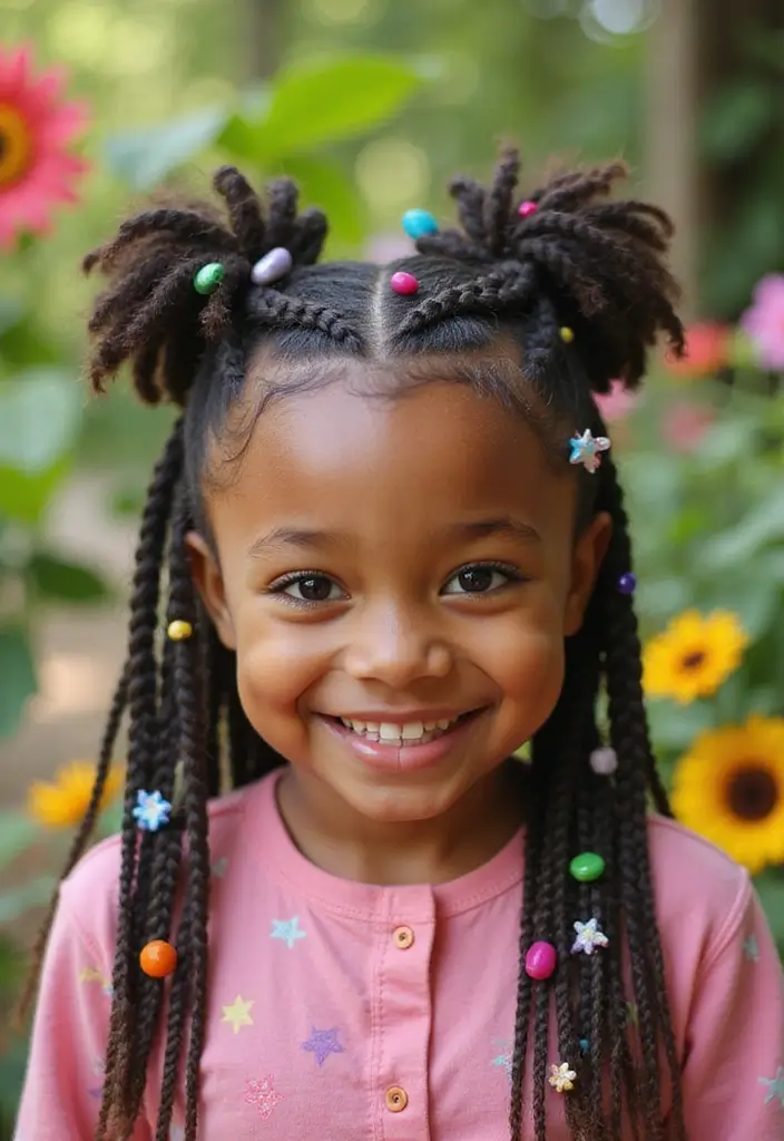 28 Hair Styles Kids Will Love Wearing - 5. Beaded Braids