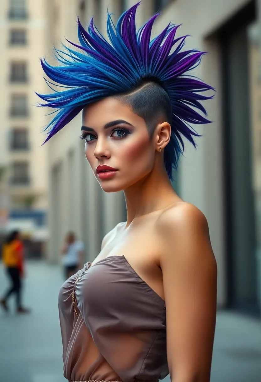 28 Haircuts for Thin Fine Hair to Add Volume - 22. Layered Mohawk