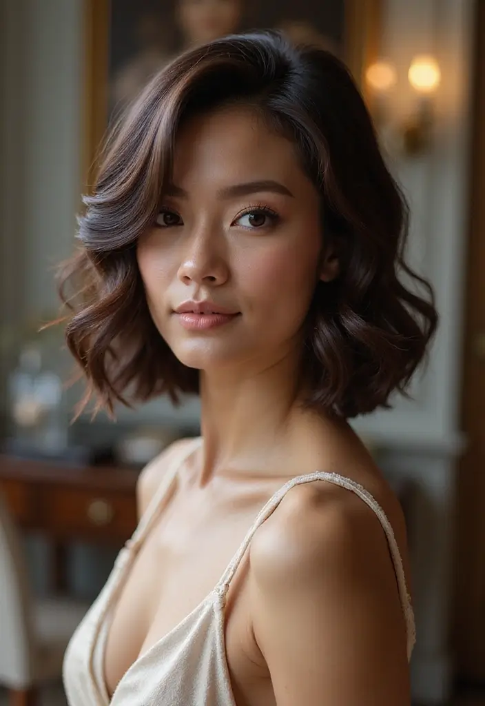 28 Layered Bob Hairstyles to Freshen Up Your Look - 12. Layered Bob with Side Swept Curls