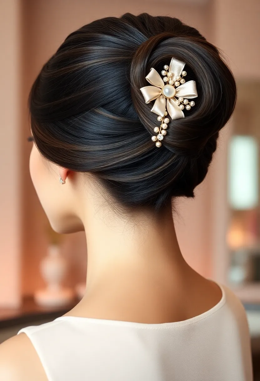 28 Medium Length Ponytail Hairstyles That Are Chic - 20. Fancy Elastic Ponytail