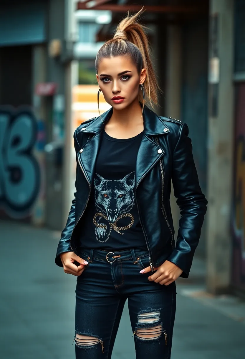 28 Medium Length Ponytail Hairstyles That Are Chic - 27. Edgy Ponytail