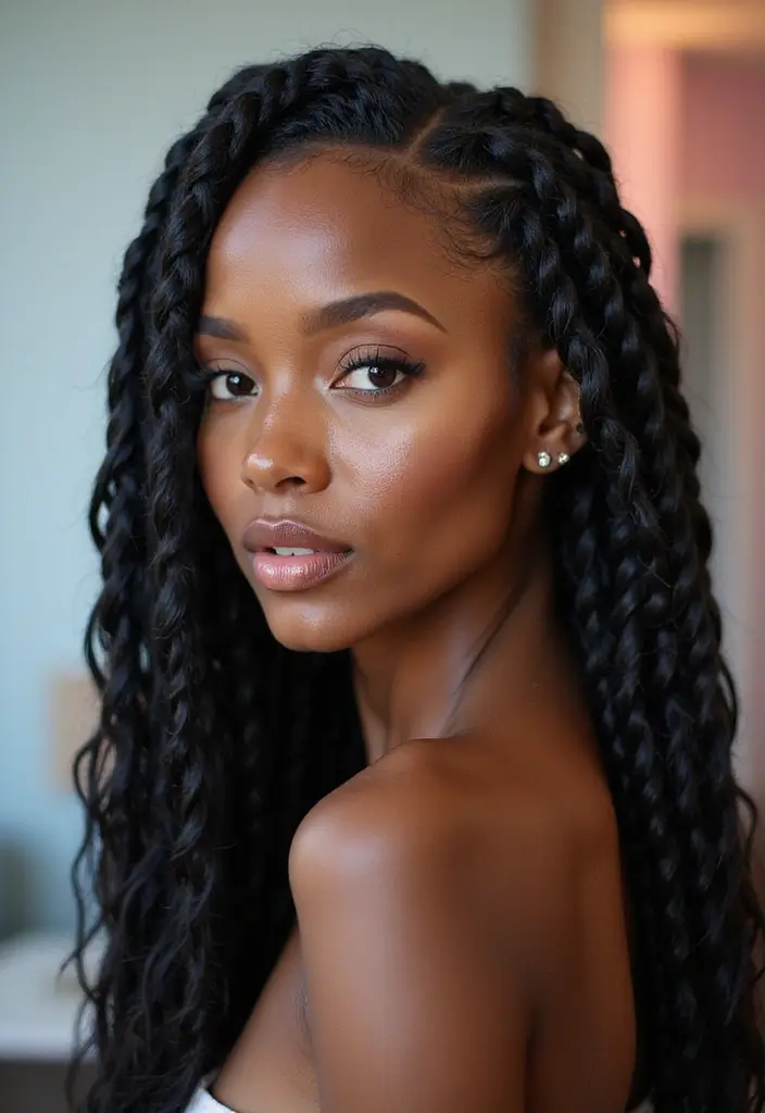 28 Natural Hair Styles to Celebrate Your Texture - 5. Senegalese Twists: A Stylish Option
