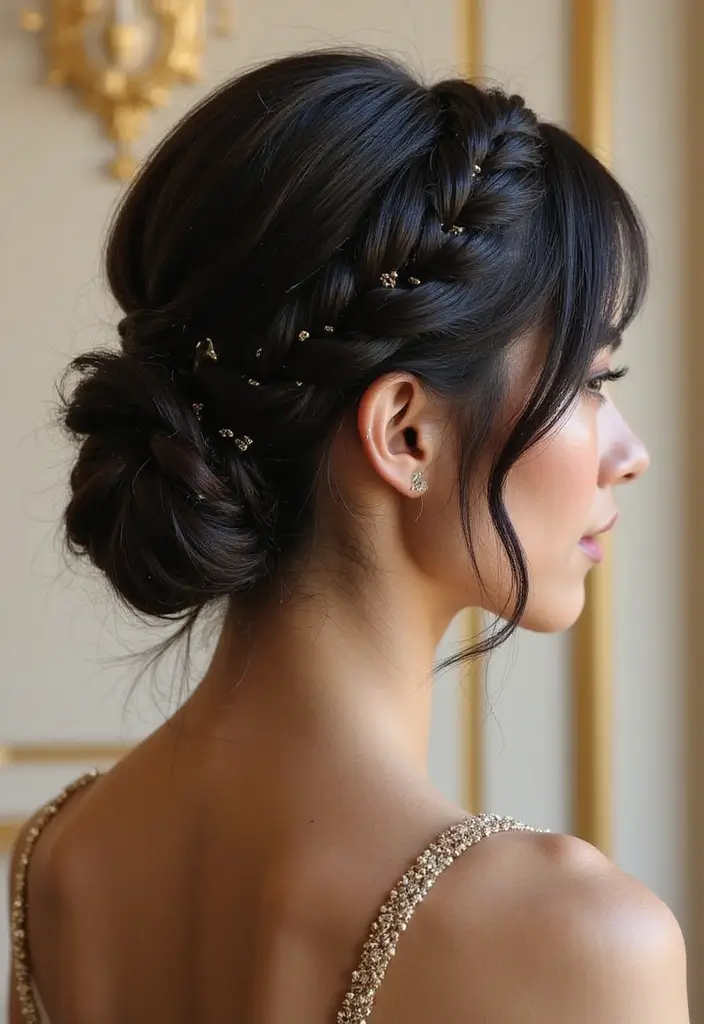 28 Step-by-Step Hairstyles Tutorial for Beginners - 13. Braided Updo