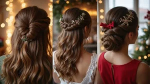 29 Easy Christmas Hairstyles for Long Hair to Try
