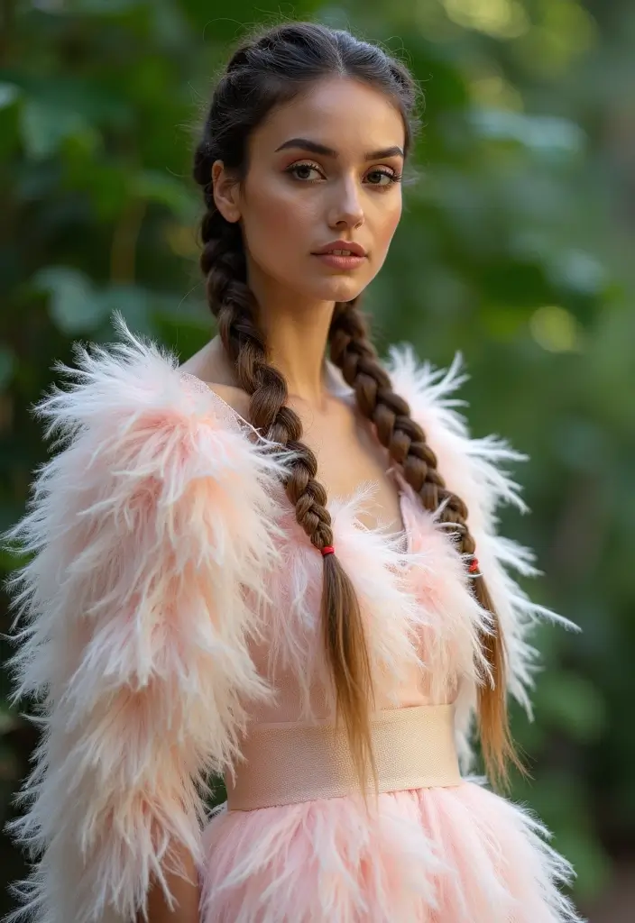 29 Feathered Haircuts for Medium Length Hair That Flatter - 19. Feathered Layers with Braids