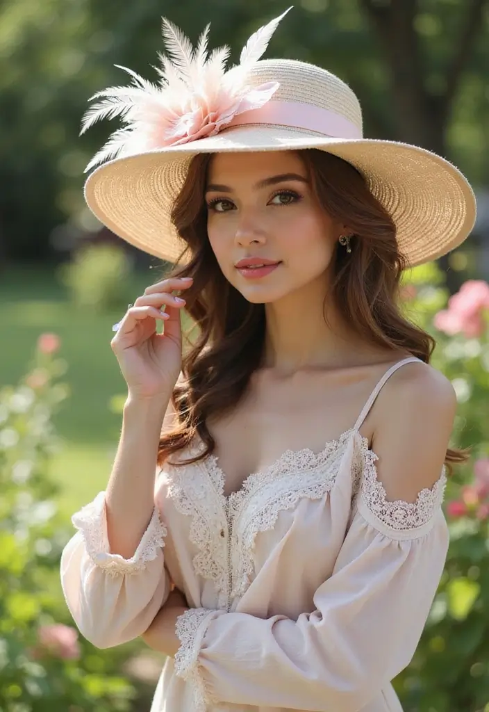 29 Feathered Haircuts for Medium Length Hair That Flatter - 24. Feathered Layers with a Hat