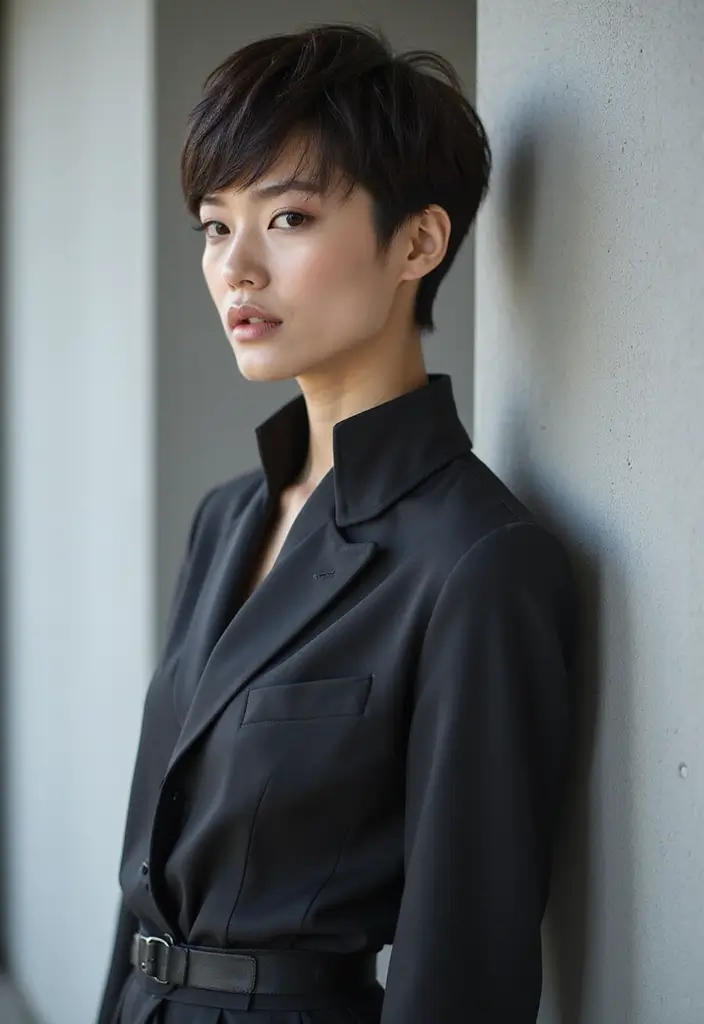 29 Feathered Haircuts for Medium Length Hair That Flatter - 25. Geometric Feathered Cuts