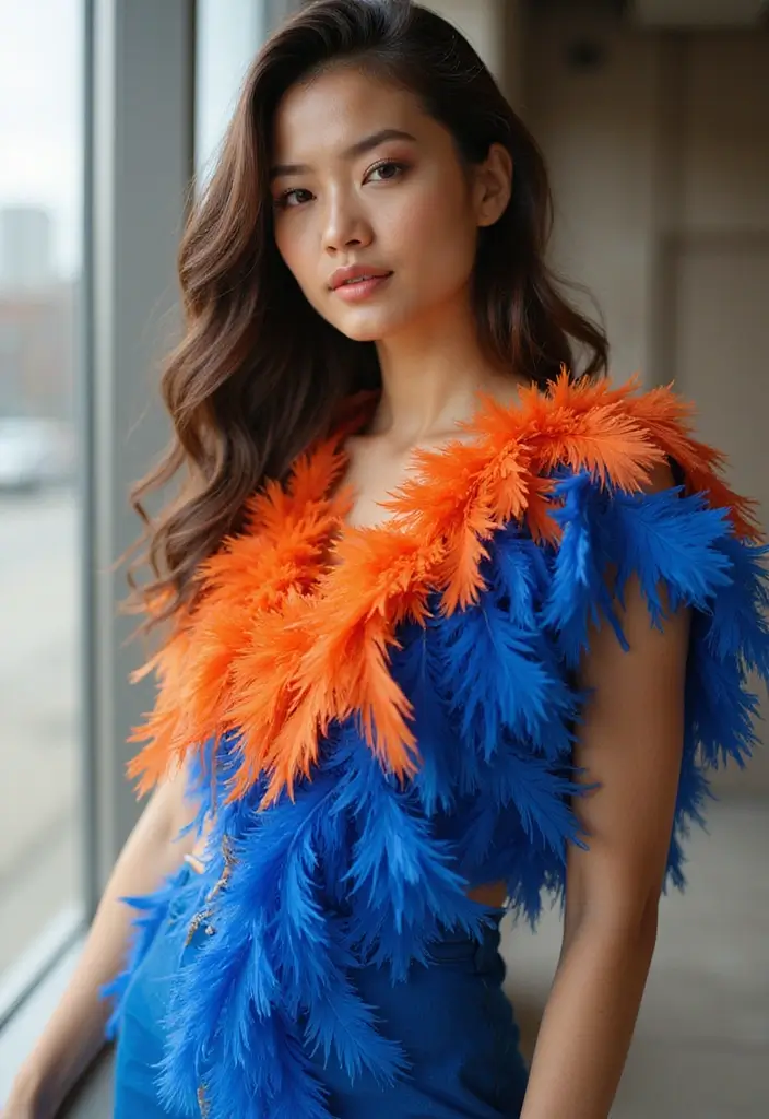 29 Feathered Haircuts for Medium Length Hair That Flatter - 26. Feathered Layers with a Pop of Color