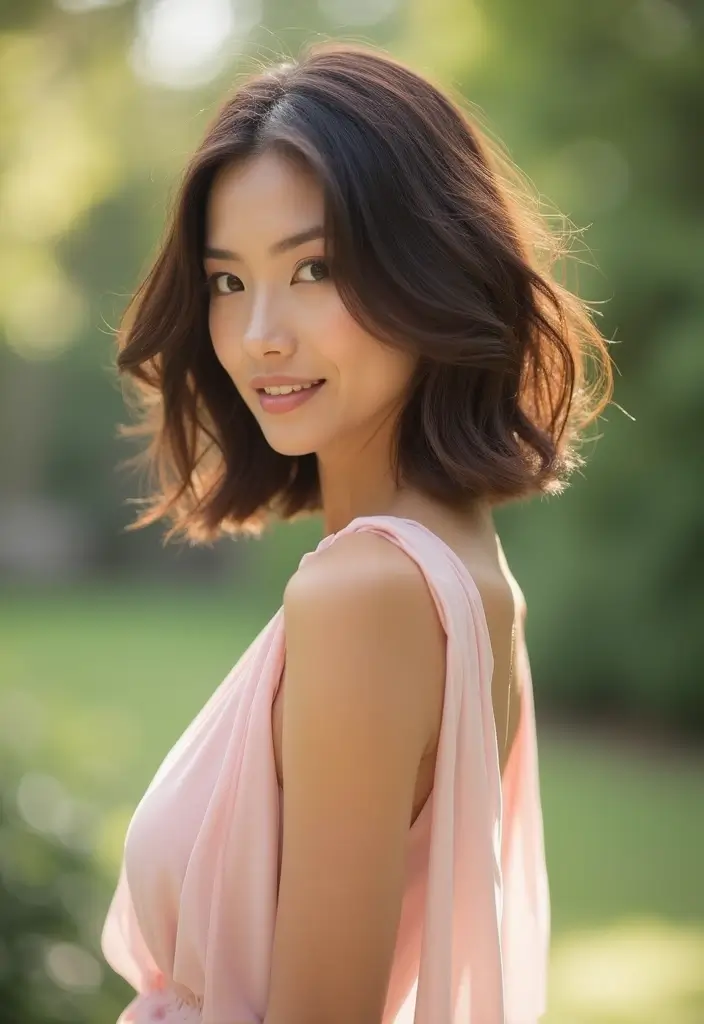 29 Feathered Haircuts for Medium Length Hair That Flatter - 4. Layered Feathered Bob