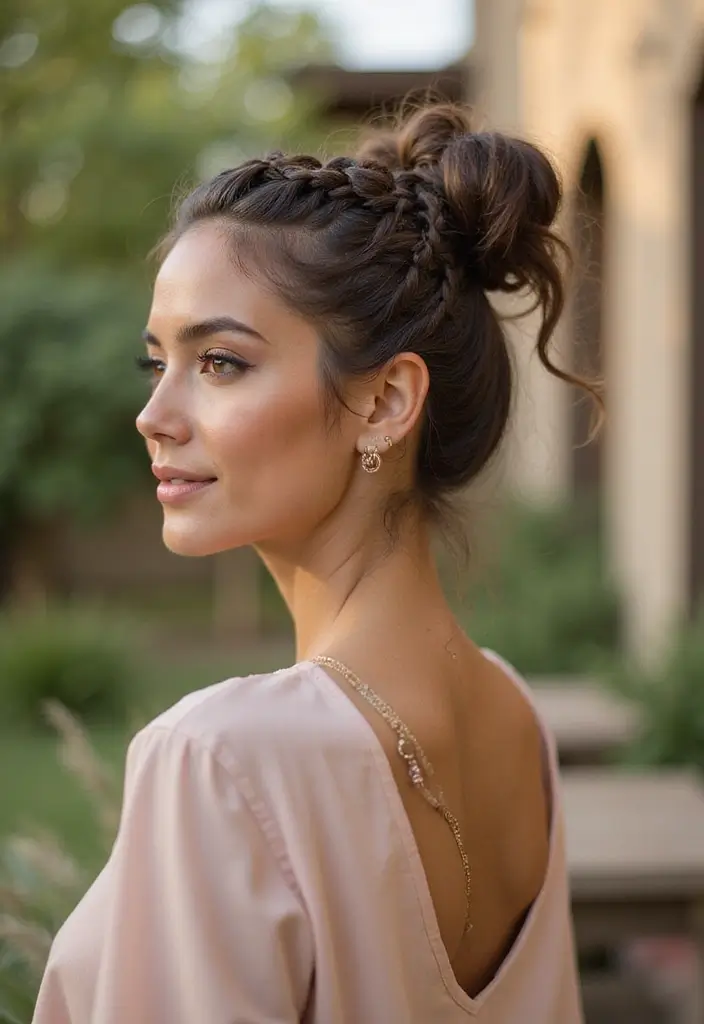 29 Hair Styles Braids That Are Trending Now - 18. Braid and Bun Combo