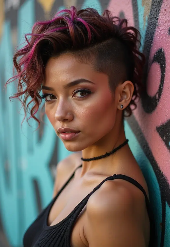 29 Hair Styles Natural to Celebrate Your Roots - 14. Mohawk with Curls