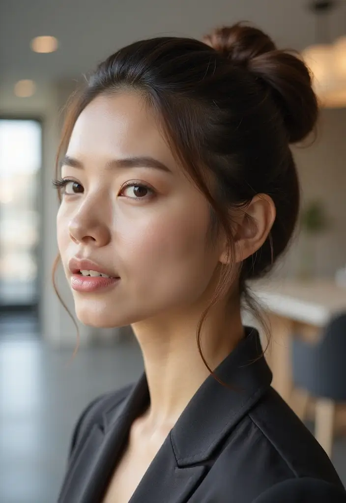 29 Hair Styles Natural to Celebrate Your Roots - 22. Sleek Bun