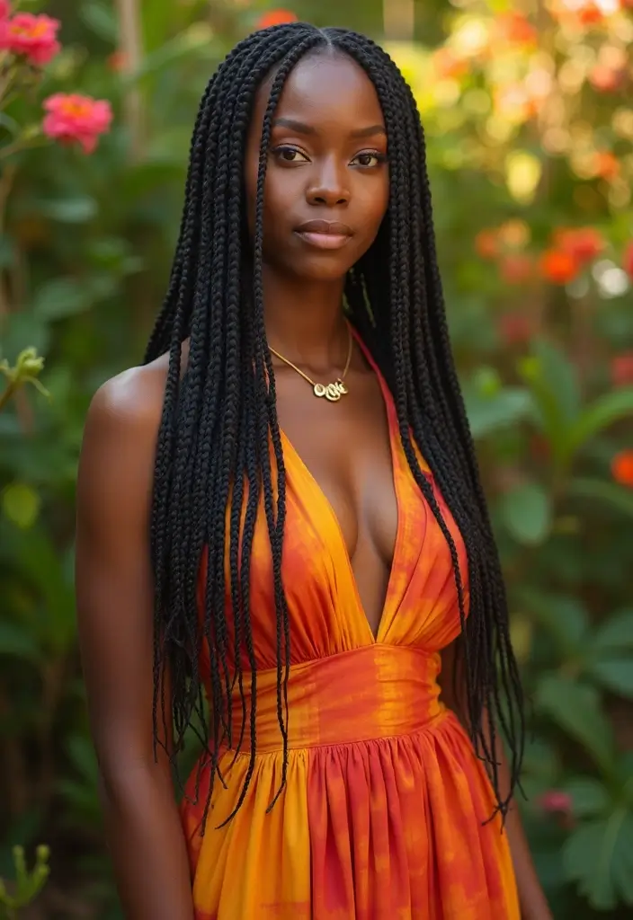 29 Hair Styles Natural to Celebrate Your Roots - 28. Knotless Braids