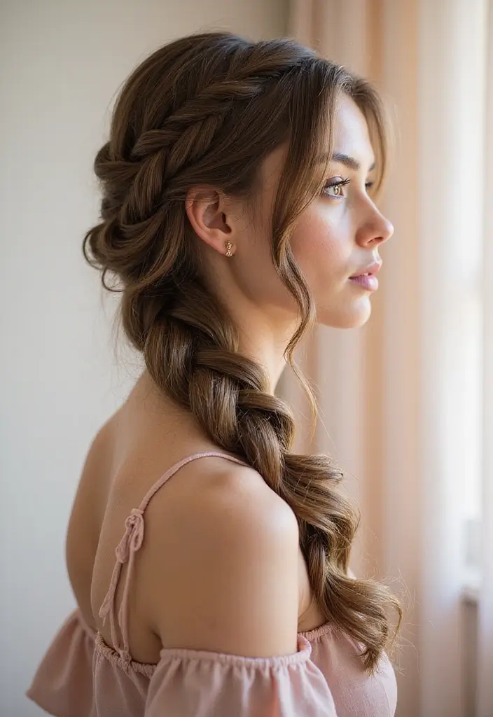 29 Hair Styles for Medium Hair That Are Trendy - 13. Fishtail Braid