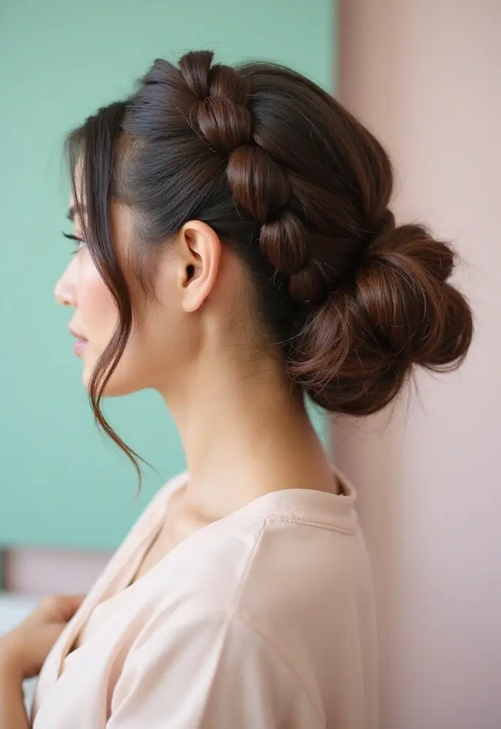 29 Hair Styles for Medium Hair That Are Trendy - 25. Knotted Buns