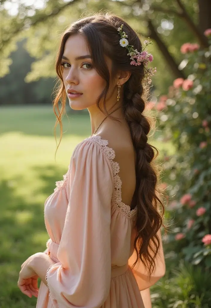29 Hair Styles for Round Faces to Flatter Your Features - 16. The Vintage Side Braid