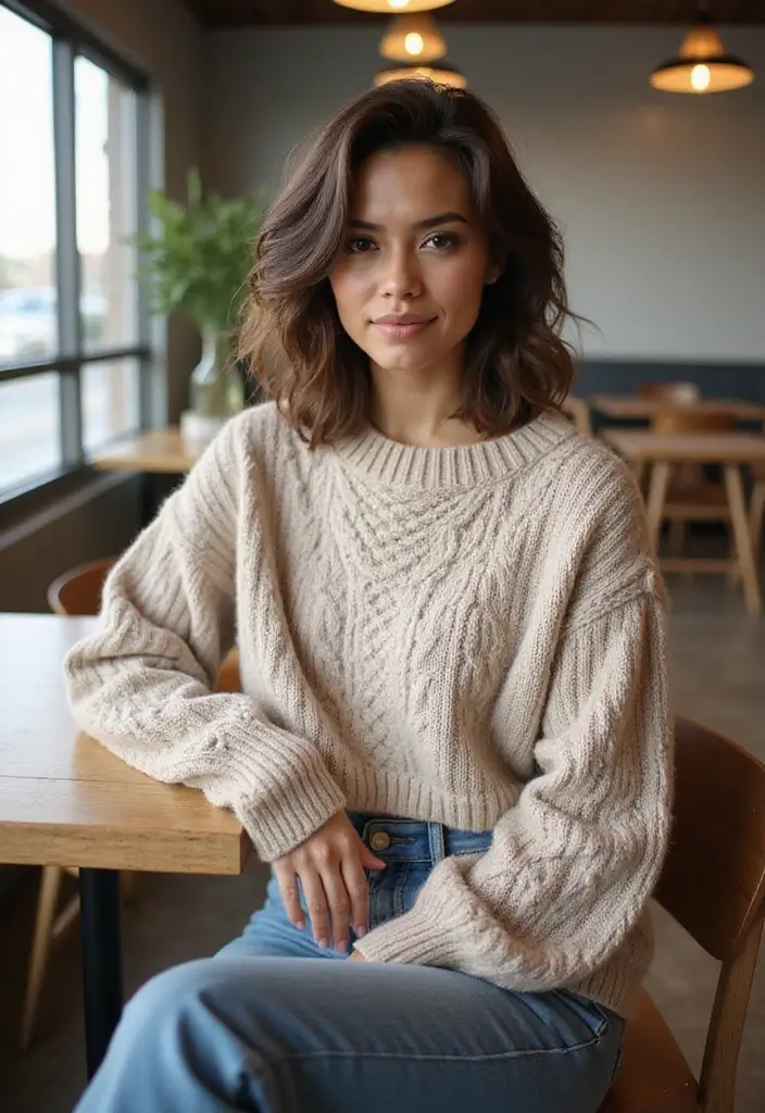 29 Hair Styles for Round Faces to Flatter Your Features - 20. The Textured Lob