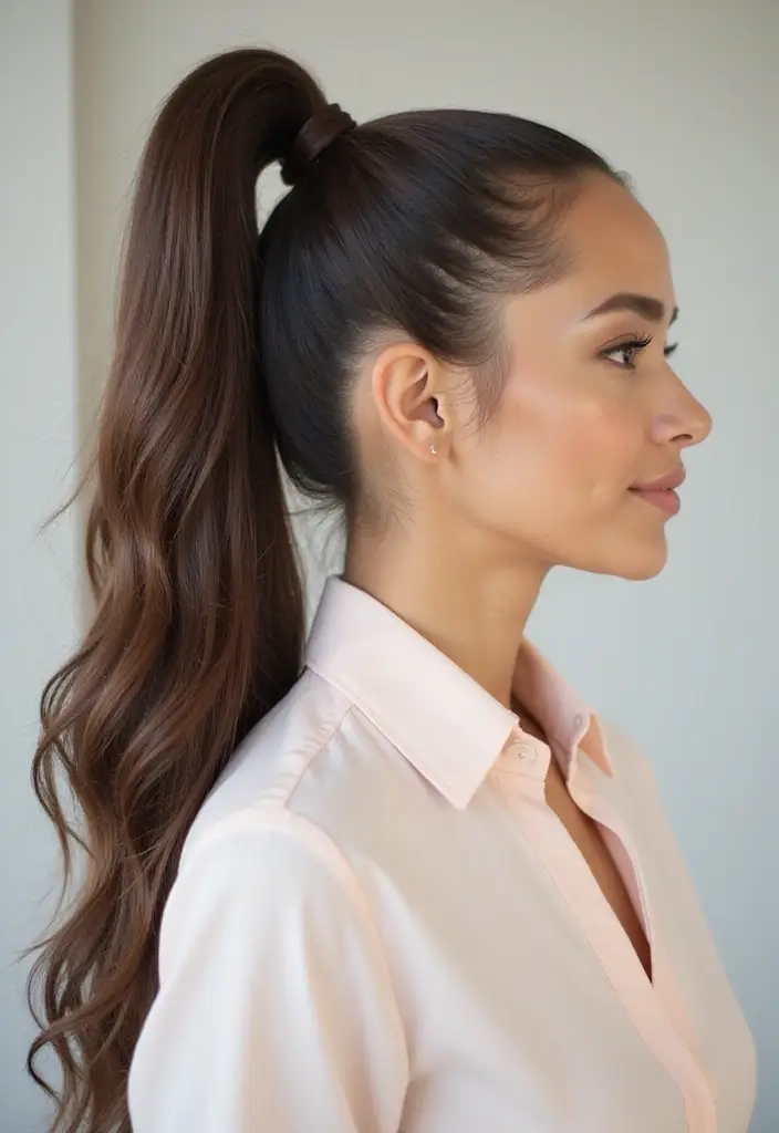 29 Haircut Ideas for Thin Hair to Boost Confidence - 20. Ponytail with Volume